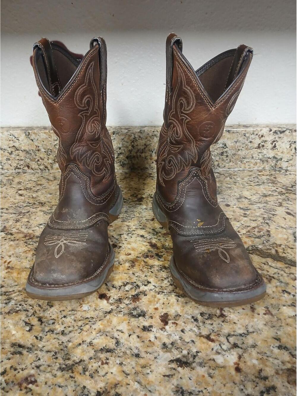 Tony Lama Brown Leather Western Cowboy Boots 8D